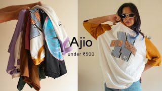 Ajio Oversized TShirt Under 500  8 Tshirts  Aishwarya Khajuria [upl. by Deragon]