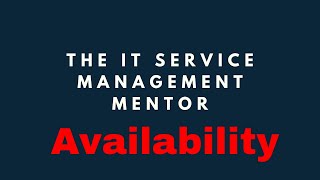 ITIL4  Service availability service management practice [upl. by Marlowe388]