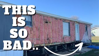 Mobile Home Siding Removal Shows JUST HOW BAD IT WAS So Much Worse Than We Expected [upl. by Svetlana]