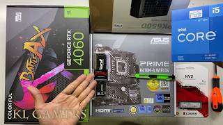 12th Gen Wukong Gaming PC build intel Core i5 12400F ASUS PRIME H610MA WIFI D4 COLORFUL RTX4060 [upl. by Eberhard]