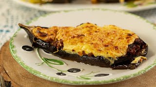 GreekStyle Stuffed Eggplant Melitzanes Paputsakia Updated [upl. by Wenonah]