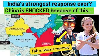 Indias sweet R€VENGE INDIANS publish the REAL MAP of CHINA  Chinas response Karolina Goswami [upl. by Trill]