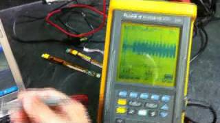 Laptop Inverter testing with Fluke Scopemeter [upl. by Alemat]