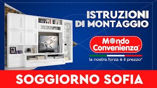 Istruzioni di montaggio Soggiorno Sofia  MONDO CONVENIENZA [upl. by Ultima]