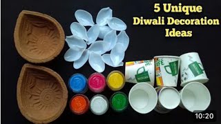 Unique Diwali Decoration Ideas  Home Decor Ideas for Diwali  Diya Decoration Ideas [upl. by Chloette]