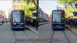 1st day of the Sheffield  Rotherham Tram  Train Service [upl. by Nlyak955]