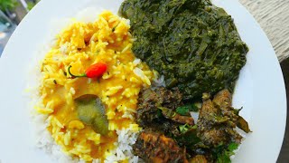 DHAL RICE BHAJI amp GEERA CHICKEN  CookWithMe [upl. by Alodi]