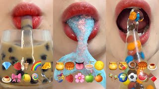 asmr 1HOUR EMOJI FOOD CHALLENGE DESSERT MUKBANG 1시간 이모지 챌린지 모음집 eating sounds [upl. by Bellaude]