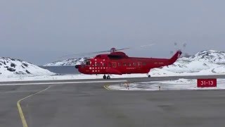 Sikorsky S61 arrives to Sisimiut [upl. by Atenaz554]