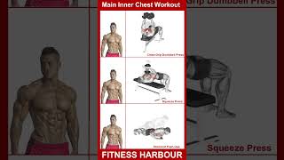 3 Best Main Inner Chest Workout to Improve Your Inner Chet Game fitnessharbour chestworkout 5min [upl. by Parthena]