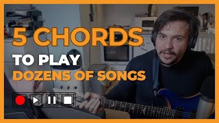 Learn 5 Chords amp Play DOZENS of Songs Easy Guitar Lesson for Beginners [upl. by Mindy]