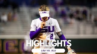 LSU Softball Wins in Extra Innings vs SLU  Highlights [upl. by Sucramat]