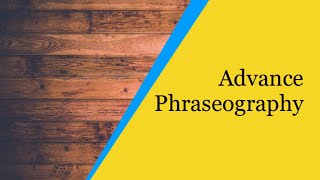 Advance Phraseography joining by Sir Kailash Chandra  Genius Shorthand Academy [upl. by Bohs386]