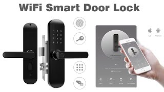 Phlipton App Operated WiFi Smart Door Lock  Biometric keyless Entry [upl. by Nohpets]