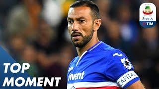 Fabio Quagliarella Scores Insane Backheel Volley  Sampdoria 30 Napoli  Top Moment  Serie A [upl. by Nollahp]