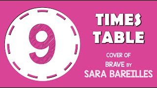 9 Times Table Song Brave by Sara Bareilles Laugh Along and Learn [upl. by Croteau]