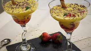 how to make zabaglione  a warm custard with chilled fruits [upl. by Kcired]