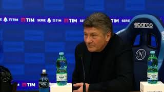 Mister Mazzarri conferenza stampa  Napoli  Cagliari 21 quotsono contento di questa vittoriaquot [upl. by Yltsew216]