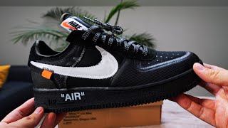 Off White Air Force 1 Black by kickwho  On Foot amp Review [upl. by Ahsinac871]