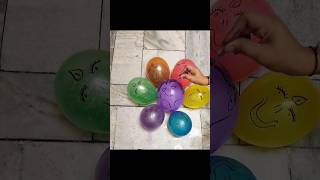 7 Happy Balloons Popping Reverse Video Asmr Satisfying Water Color [upl. by Wehrle845]