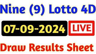 07092024 Nine Lotto Results  4d Result Today  9 Lotto 4d Results  Today 4d Result Live [upl. by Ewart]