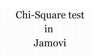 ChiSquare test in Jamovi  Hindi [upl. by Forland]