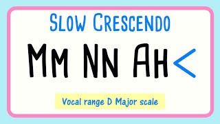 Messa Di Voce Vocal Exercise  Mm Nn Ah  Crescendo Only [upl. by Varin40]