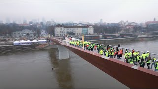 Rafał Trzaskowski Jak testujemy nowy most pieszorowerowy Biegiem [upl. by Cordova964]