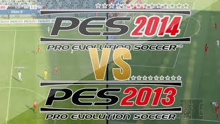 PES 2014 vs PES 2013  GRÁFICOS E JOGABILIDADE HD [upl. by Sinnaiy]