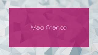 Maci Franco  appearance [upl. by Leggett]