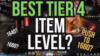 BEST Item Level for Main and Alts in Tier 4 Lost Ark [upl. by Ardel]