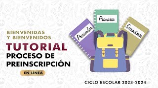 Tutorial para el Proceso de Preinscripción en Línea 20232024 [upl. by Vowel446]