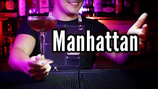 🎩 Cocktail Manhattan short Bebida FUERTE 💪🏻 💥 [upl. by Ansley181]