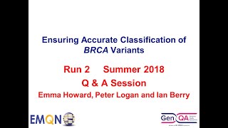 BRCA variant classification 2018 Run 2 Q amp A [upl. by Nylissej]