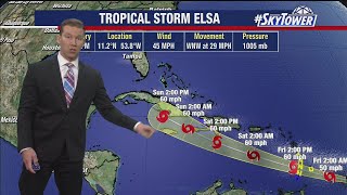 Tropical Storm Elsa Thursday evening update [upl. by Aryk]