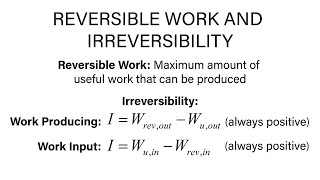 Mechanical Engineering Thermodynamics  Lec 11 pt 4 of 5 Reversible Work and Irreversibility [upl. by Gaskin742]