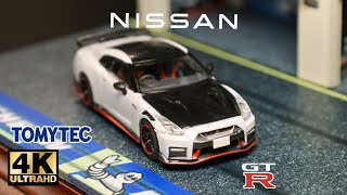 TOMYTEC 164  NISSAN GTR NISMO Special Edition 2022 Model White l Cinema Shot 4K [upl. by Appilihp143]