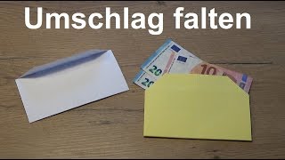 Einfache Anleitung Kuvert falten Umschlag basteln Geldgeschenke nett verpacken [upl. by Willard647]