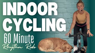 60 MINUTE VIRTUAL INDOOR CYCLING CLASS  MOOD BOOSTING CALORIE BURNING RHYTHM RIDE  TABATA [upl. by Anayit]