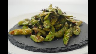 Chilli Garlic Edamame  Cooksmart  Sanjeev Kapoor Khazana [upl. by Ayotl]