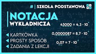 NOTACJA WYKŁADNICZA 🧮 Krok po kroku ✅️  Szkoła Podstawowa [upl. by Ahsinrac]