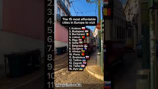 Top 15 most affordable places to visit in Europe shorts [upl. by Akcirderf]