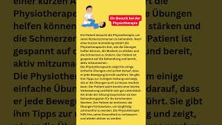 Besuch beim Physiotherapeuten deutschlernen germanlessons lernedeutsch learngerman foryou [upl. by Eelreveb]