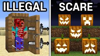 75 Scary Minecraft Build Hacks [upl. by Akemehc651]