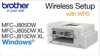 MFCJ815DWXL set up wireless with WPS  Windows [upl. by Onifled]