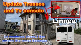 Update Linnea project Tv console and Trusses Le moubreza phase3 San antonio Sto tomas EP571 [upl. by Jeffie]