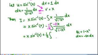 Integration of arcsin x inverse sin x video 1218 [upl. by Sunderland]