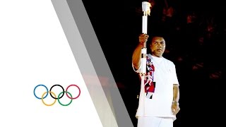 Muhammad Ali lights the the Olympic Flame at Atlanta 1996 [upl. by Llibyc]