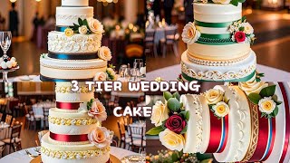 3 Tier wedding cake designs  wedding cake [upl. by Anelagna]