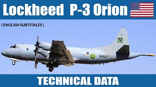 Lockheed P3C Orion Maritime Patrol Aircraft  Technical Data amp Specifications [upl. by Pestana]